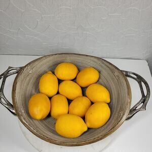 10 Pcs Life Like Artificial Lemon Large 3.5" Realistic Yellow Lemon